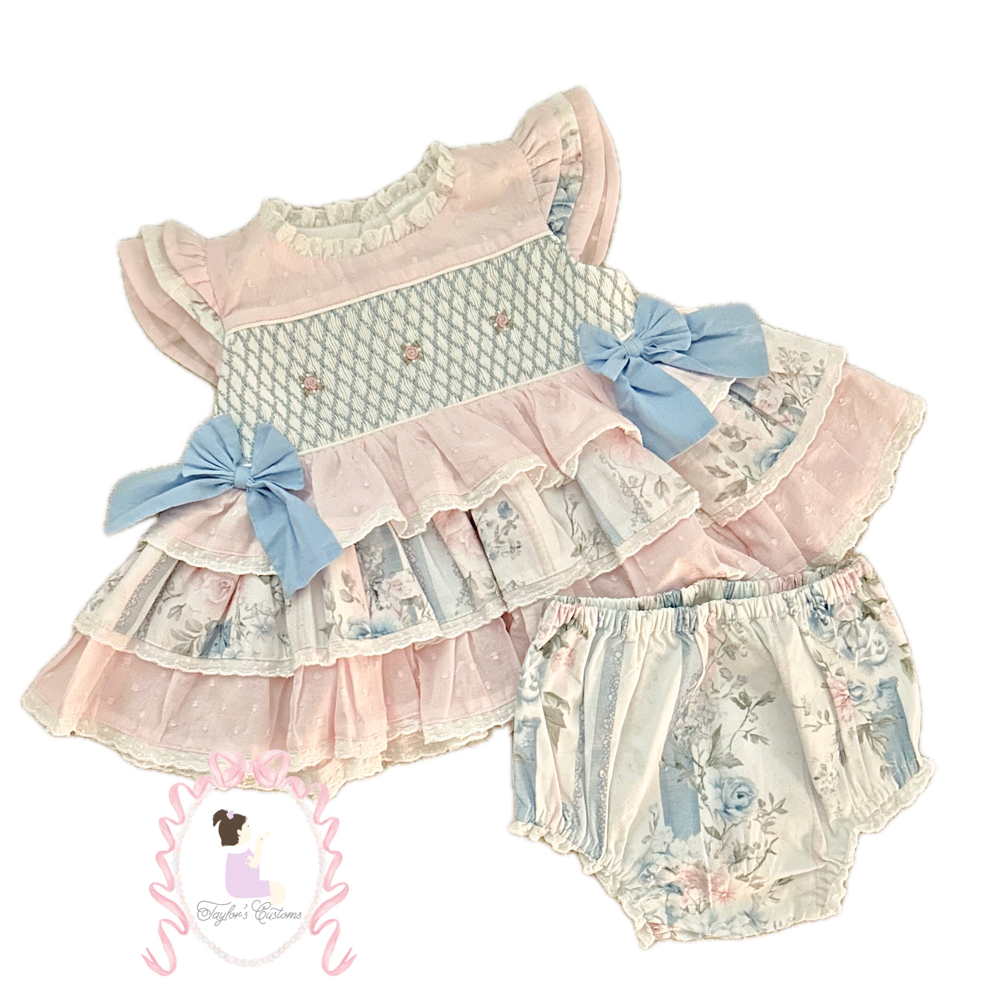 Tickled Pink - Diaper Cover Set (RTS)